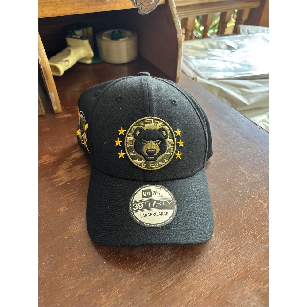 South Bend Cubs Hat Mens large-xl Minor League Baseball Black Military Apprec